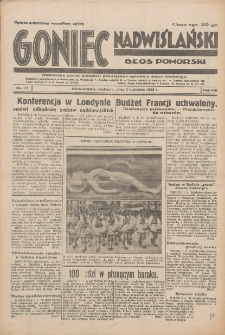 Goniec Nadwiślański: Głos Pomorski: Niezależne pismo poranne, poświęcone sprawom stanu średniego 1932.04.03 R.8 Nr77