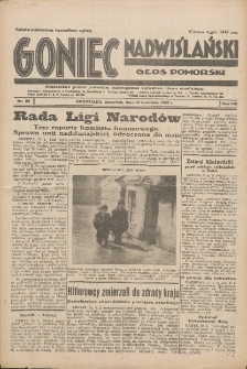 Goniec Nadwiślański: Głos Pomorski: Niezależne pismo poranne, poświęcone sprawom stanu średniego 1932.04.14 R.8 Nr86