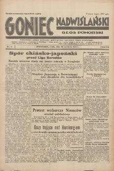 Goniec Nadwiślański: Głos Pomorski: Niezależne pismo poranne, poświęcone sprawom stanu średniego 1932.04.20 R.8 Nr91