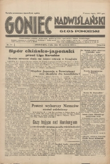 Goniec Nadwiślański: Głos Pomorski: Niezależne pismo poranne, poświęcone sprawom stanu średniego 1932.04.20 R.8 Nr91