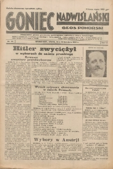 Goniec Nadwiślański: Głos Pomorski: Niezależne pismo poranne, poświęcone sprawom stanu średniego 1932.04.26 R.8 Nr96
