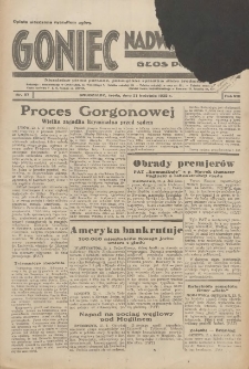 Goniec Nadwiślański: Głos Pomorski: Niezależne pismo poranne, poświęcone sprawom stanu średniego 1932.04.27 R.8 Nr97