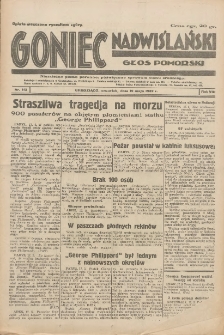 Goniec Nadwiślański: Głos Pomorski: Niezależne pismo poranne, poświęcone sprawom stanu średniego 1932.05.19 R.8 Nr113