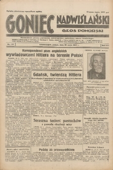 Goniec Nadwiślański: Głos Pomorski: Niezależne pismo poranne, poświęcone sprawom stanu średniego 1932.05.20 R.8 Nr114