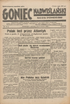 Goniec Nadwiślański: Głos Pomorski: Niezależne pismo poranne, poświęcone sprawom stanu średniego 1932.06.05 R.8 Nr127
