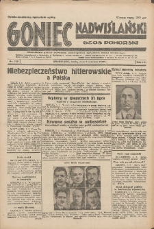 Goniec Nadwiślański: Głos Pomorski: Niezależne pismo poranne, poświęcone sprawom stanu średniego 1932.06.08 R.8 Nr129