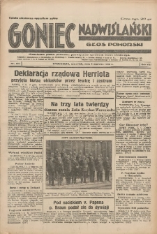 Goniec Nadwiślański: Głos Pomorski: Niezależne pismo poranne, poświęcone sprawom stanu średniego 1932.06.09 R.8 Nr130