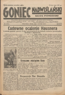 Goniec Nadwiślański: Głos Pomorski: Niezależne pismo poranne, poświęcone sprawom stanu średniego 1932.06.14 R.8 Nr134