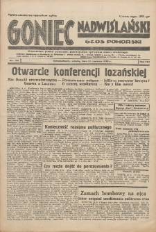 Goniec Nadwiślański: Głos Pomorski: Niezależne pismo poranne, poświęcone sprawom stanu średniego 1932.06.18 R.8 Nr138