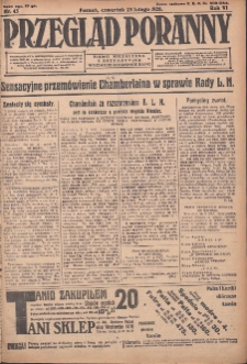 Przegląd Poranny: pismo niezależne i bezpartyjne 1926.02.25 R.6 Nr45