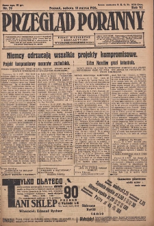 Przegląd Poranny: pismo niezależne i bezpartyjne 1926.03.13 R.6 Nr59
