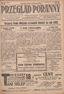 Przegląd Poranny: pismo niezależne i bezpartyjne 1926.03.20 R.6 Nr65