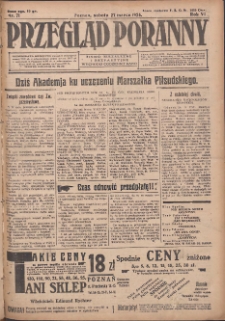 Przegląd Poranny: pismo niezależne i bezpartyjne 1926.03.27 R.6 Nr71