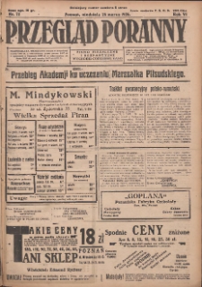 Przegląd Poranny: pismo niezależne i bezpartyjne 1926.03.28 R.6 Nr72