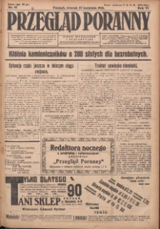 Przegląd Poranny: pismo niezależne i bezpartyjne 1926.04.27 R.6 Nr95