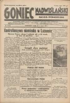 Goniec Nadwiślański: Głos Pomorski: Niezależne pismo poranne, poświęcone sprawom stanu średniego 1932.07.06 R.8 Nr152