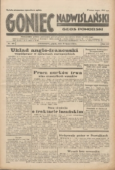 Goniec Nadwiślański: Głos Pomorski: Niezależne pismo poranne, poświęcone sprawom stanu średniego 1932.07.15 R.8 Nr160