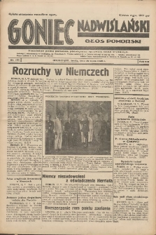 Goniec Nadwiślański: Głos Pomorski: Niezależne pismo poranne, poświęcone sprawom stanu średniego 1932.07.20 R.8 Nr164