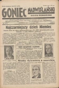 Goniec Nadwiślański: Głos Pomorski: Niezależne pismo poranne, poświęcone sprawom stanu średniego 1932.07.23 R.8 Nr167