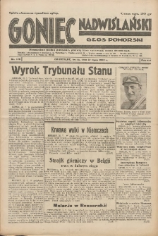 Goniec Nadwiślański: Głos Pomorski: Niezależne pismo poranne, poświęcone sprawom stanu średniego 1932.07.27 R.8 Nr170