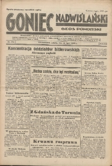 Goniec Nadwiślański: Głos Pomorski: Niezależne pismo poranne, poświęcone sprawom stanu średniego 1932.07.30 R.8 Nr173
