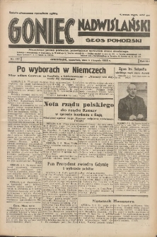 Goniec Nadwiślański: Głos Pomorski: Niezależne pismo poranne, poświęcone sprawom stanu średniego 1932.08.04 R.8 Nr177