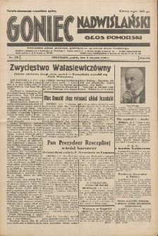 Goniec Nadwiślański: Głos Pomorski: Niezależne pismo poranne, poświęcone sprawom stanu średniego 1932.08.05 R.8 Nr178