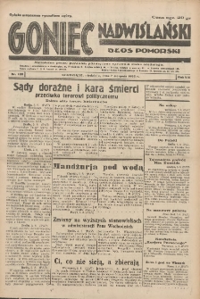 Goniec Nadwiślański: Głos Pomorski: Niezależne pismo poranne, poświęcone sprawom stanu średniego 1932.08.07 R.8 Nr180