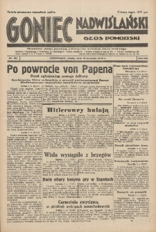 Goniec Nadwiślański: Głos Pomorski: Niezależne pismo poranne, poświęcone sprawom stanu średniego 1932.08.10 R.8 Nr182
