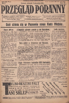 Przegląd Poranny: pismo niezależne i bezpartyjne 1926.01.05 R.6 Nr3