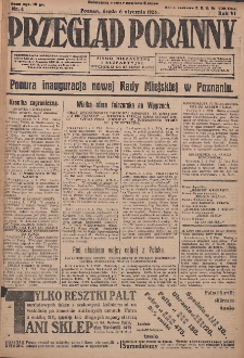 Przegląd Poranny: pismo niezależne i bezpartyjne 1926.01.06 R.6 Nr4