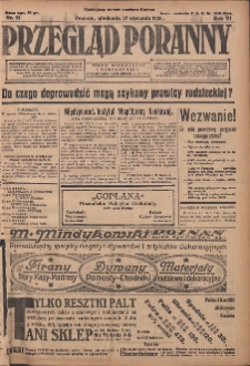 Przegląd Poranny: pismo niezależne i bezpartyjne 1926.01.17 R.6 Nr13