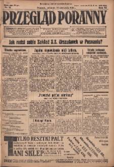 Przegląd Poranny: pismo niezależne i bezpartyjne 1926.01.19 R.6 Nr14