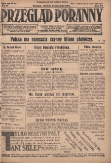 Przegląd Poranny: pismo niezależne i bezpartyjne 1926.01.26 R.6 Nr20