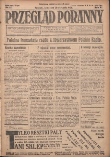 Przegląd Poranny: pismo niezależne i bezpartyjne 1926.01.28 R.6 Nr22
