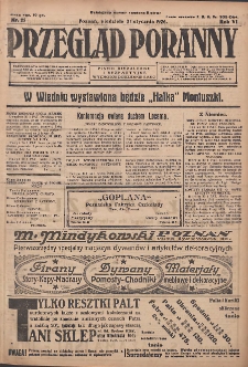 Przegląd Poranny: pismo niezależne i bezpartyjne 1926.01.31 R.6 Nr25