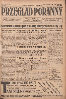 Przegląd Poranny: pismo niezależne i bezpartyjne 1926.02.05 R.6 Nr28