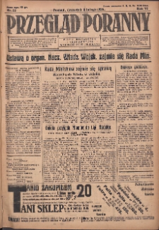 Przegląd Poranny: pismo niezależne i bezpartyjne 1926.02.11 R.6 Nr33