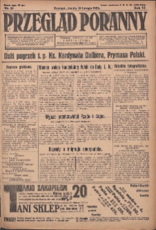 Przegląd Poranny: pismo niezależne i bezpartyjne 1926.02.17 R.6 Nr38