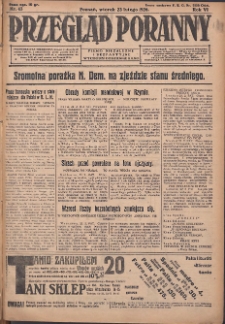 Przegląd Poranny: pismo niezależne i bezpartyjne 1926.02.23 R.6 Nr43
