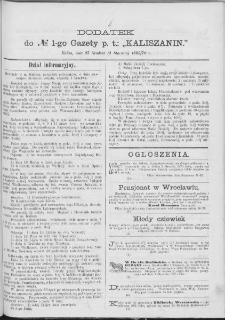 Kaliszanin : gazeta miasta Kalisza i jego okolic