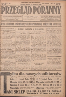 Przegląd Poranny: pismo niezależne i bezpartyjne 1926.06.11 R.6 Nr128