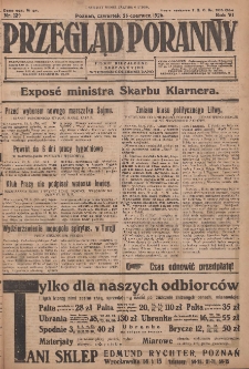 Przegląd Poranny: pismo niezależne i bezpartyjne 1926.06.24 R.6 Nr139