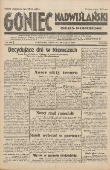Goniec Nadwiślański: Głos Pomorski: Niezależne pismo poranne, poświęcone sprawom stanu średniego 1932.08.13 R.8 Nr185