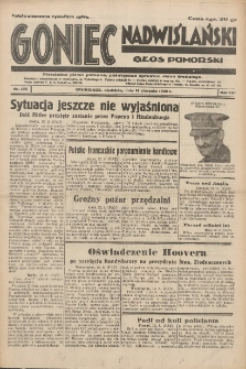 Goniec Nadwiślański: Głos Pomorski: Niezależne pismo poranne, poświęcone sprawom stanu średniego 1932.08.14 R.8 Nr186