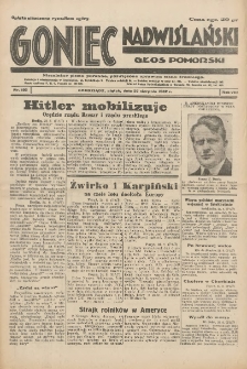 Goniec Nadwiślański: Głos Pomorski: Niezależne pismo poranne, poświęcone sprawom stanu średniego 1932.08.26 R.8 Nr195