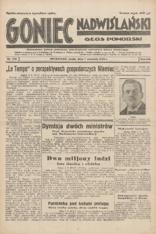 Goniec Nadwiślański: Głos Pomorski: Niezależne pismo poranne, poświęcone sprawom stanu średniego 1932.09.07 R.8 Nr205