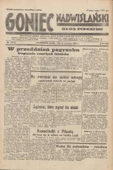 Goniec Nadwiślański: Głos Pomorski: Niezależne pismo poranne, poświęcone sprawom stanu średniego 1932.09.16 R.8 Nr213
