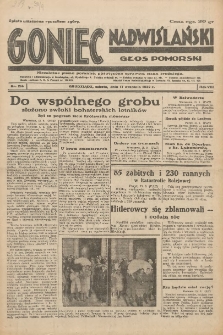 Goniec Nadwiślański: Głos Pomorski: Niezależne pismo poranne, poświęcone sprawom stanu średniego 1932.09.17 R.8 Nr214