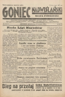 Goniec Nadwiślański: Głos Pomorski: Niezależne pismo poranne, poświęcone sprawom stanu średniego 1932.09.25 R.8 Nr221